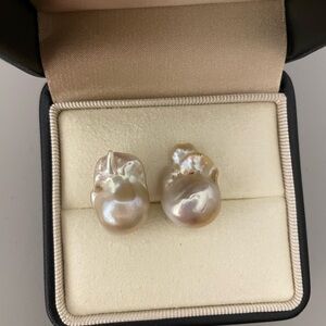 New Natural Baroque Pearl Earrings